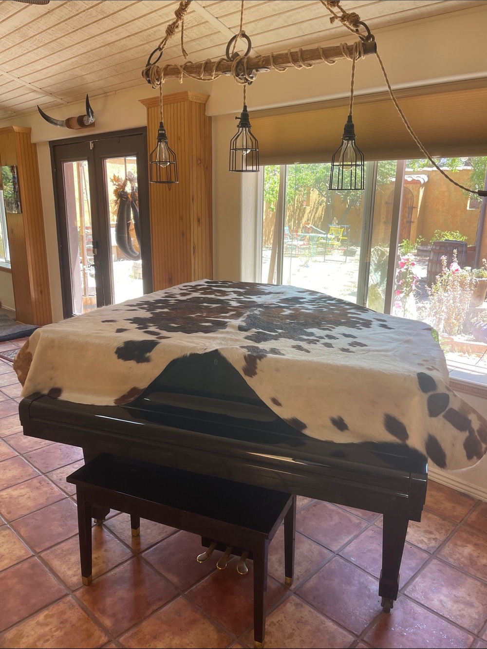 Sunshine Cowhides Rug - Speckled Brown & White 80x76 - Picture 12 of 12